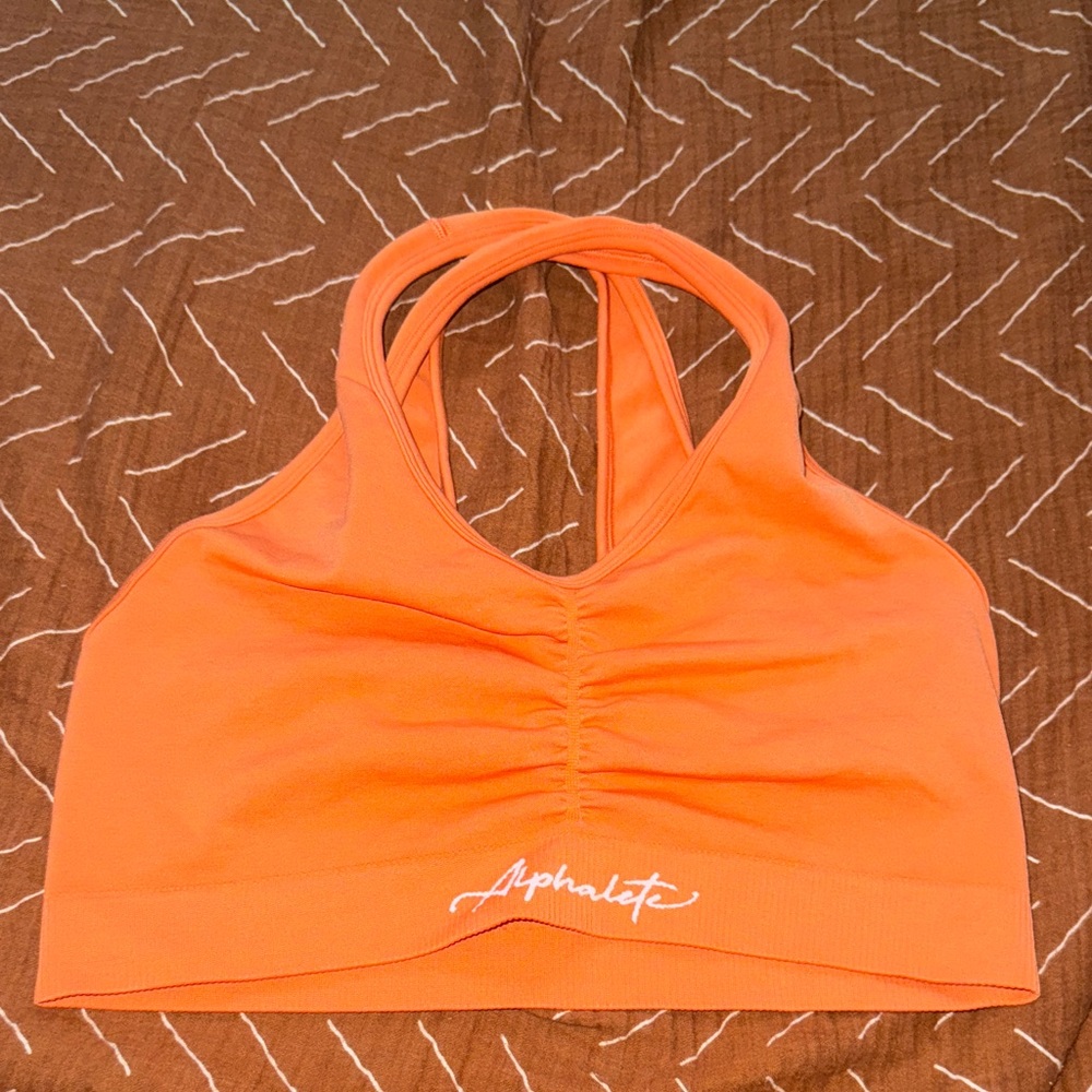 Alphalete Vibrant Orange Sports Bra